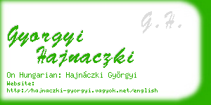 gyorgyi hajnaczki business card
